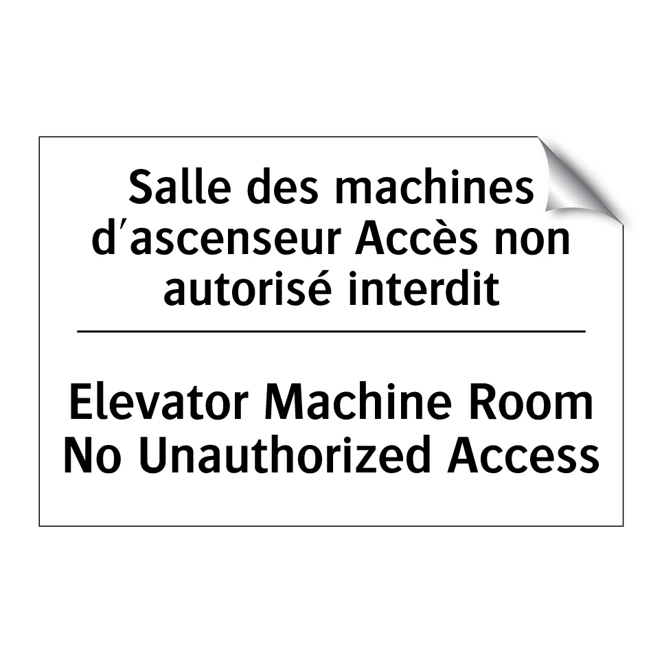 Salle des machines d'ascenseur /.../ - Elevator Machine Room No Unauthorized /.../