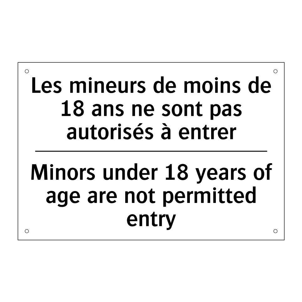 Les mineurs de moins de 18 ans /.../ - Minors under 18 years of age are /.../