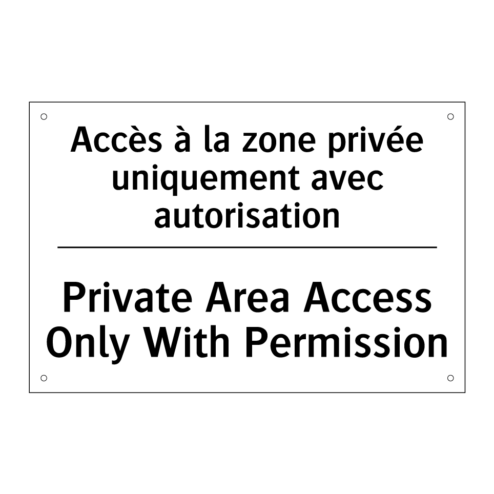 Accès à la zone privée uniquement /.../ - Private Area Access Only With /.../