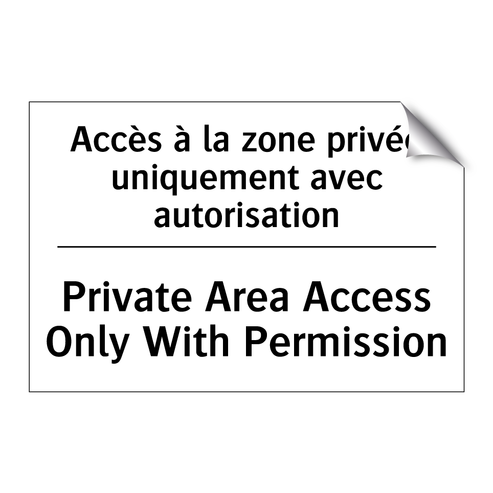 Accès à la zone privée uniquement /.../ - Private Area Access Only With /.../