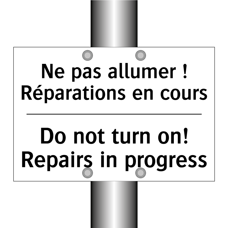 Ne pas allumer ! Réparations en /.../ - Do not turn on! Repairs in progress /.../