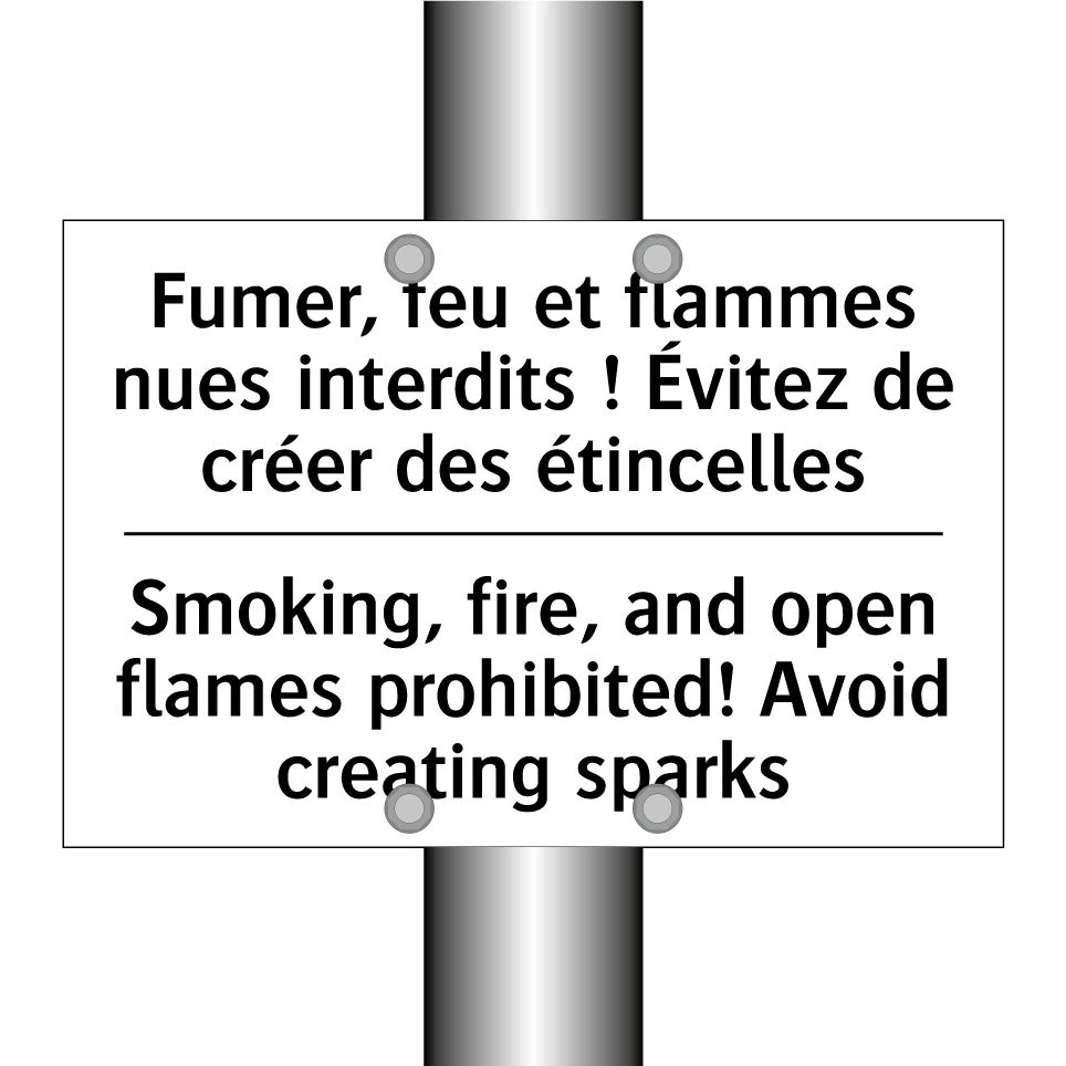Fumer, feu et flammes nues interdits /.../ - Smoking, fire, and open flames /.../
