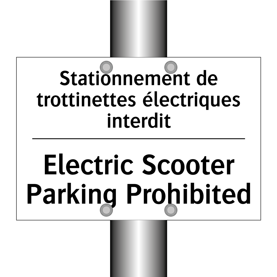 Stationnement de trottinettes /.../ - Electric Scooter Parking Prohibited /.../