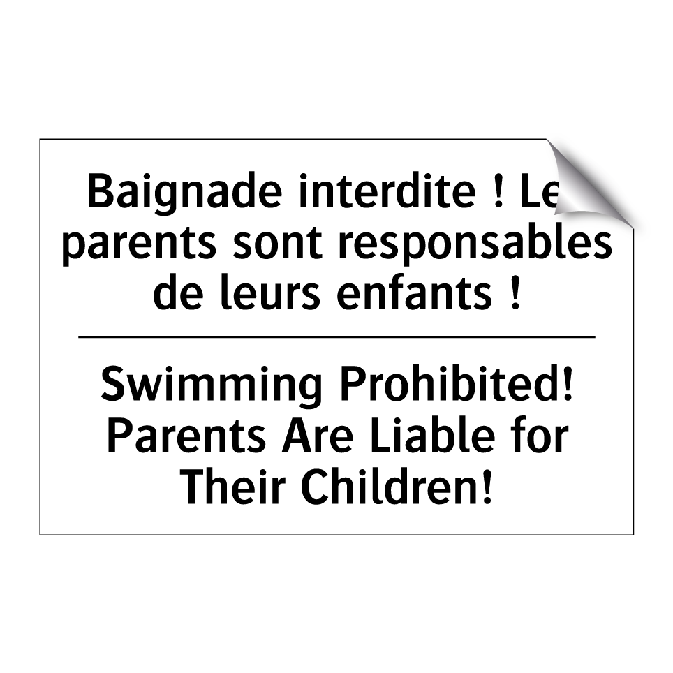 Baignade interdite ! Les parents /.../ - Swimming Prohibited! Parents Are /.../