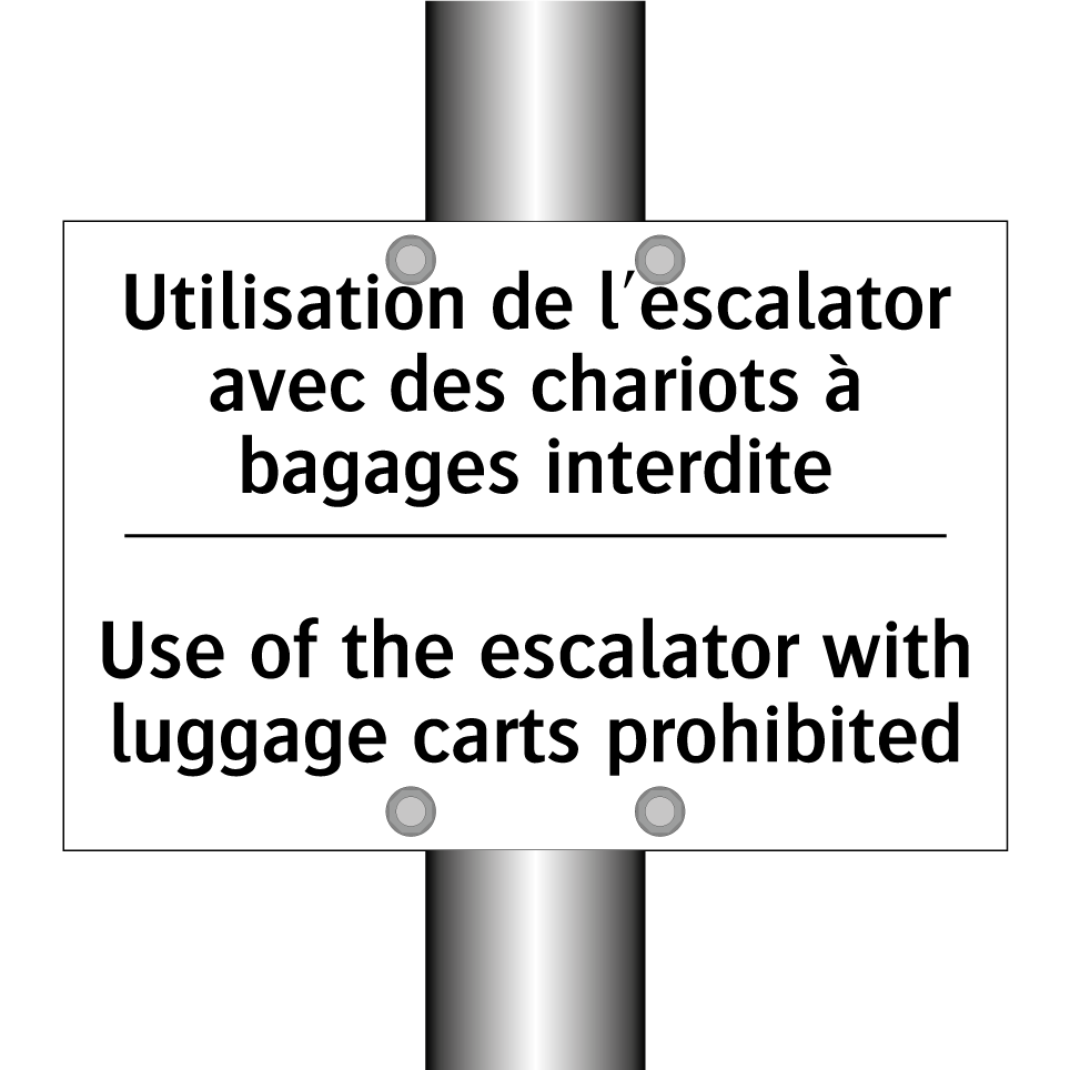 Utilisation de l'escalator avec /.../ - Use of the escalator with luggage /.../