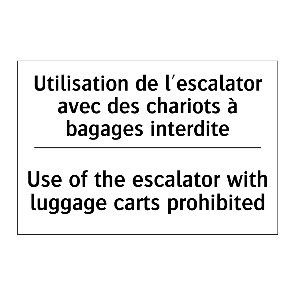 Utilisation de l'escalator avec /.../ - Use of the escalator with luggage /.../