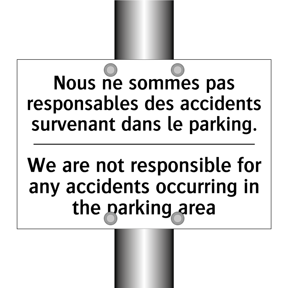 Nous ne sommes pas responsables /.../ - We are not responsible for any /.../