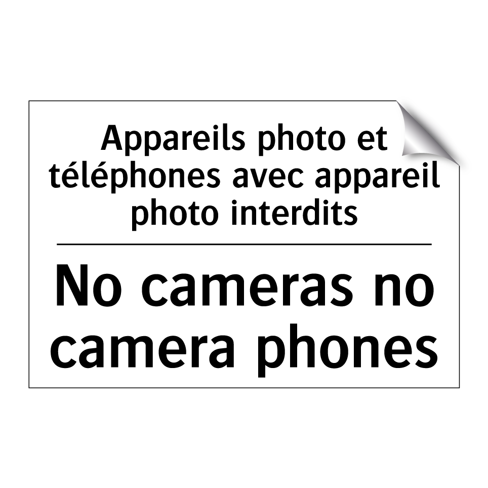 Appareils photo et téléphones /.../ - No cameras no camera phones