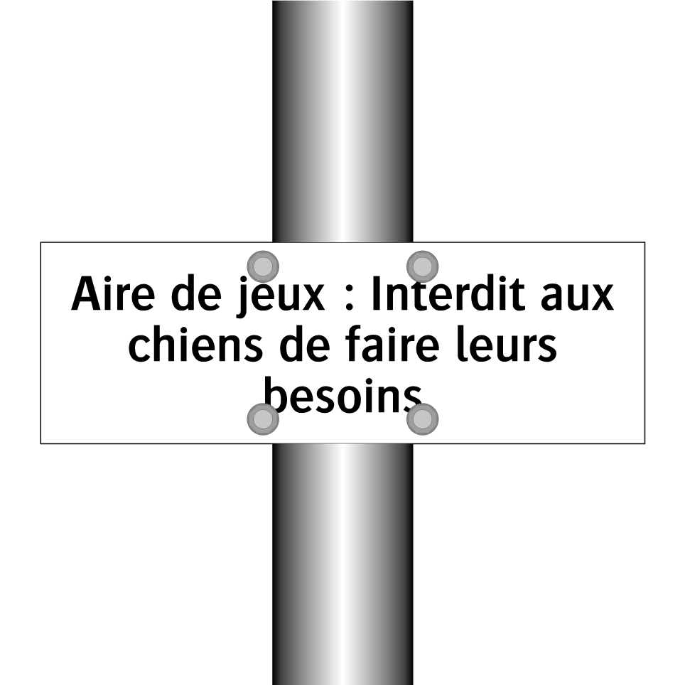 Aire de jeux : Interdit aux chiens de faire leurs besoins