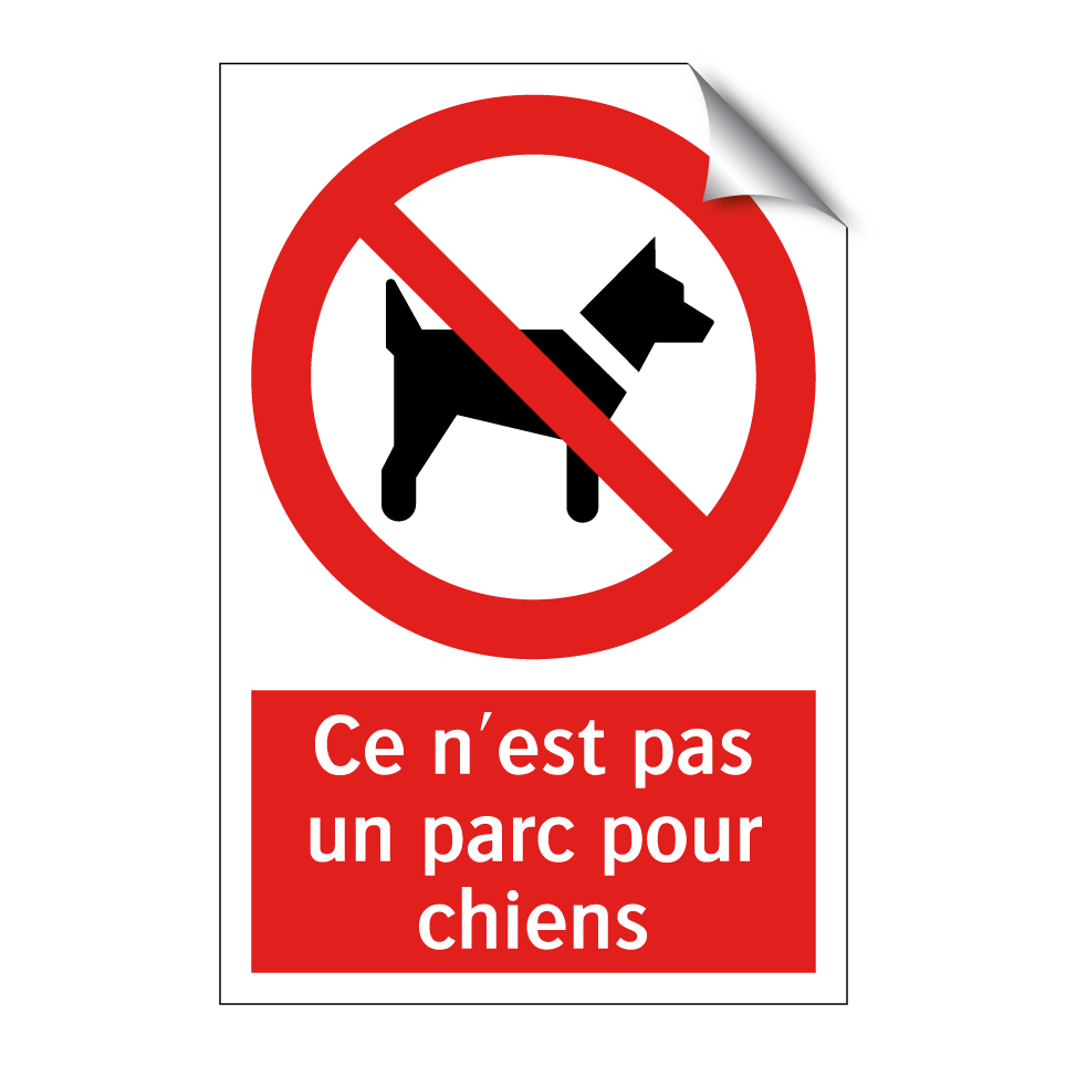 Ce n'est pas un parc pour chiens