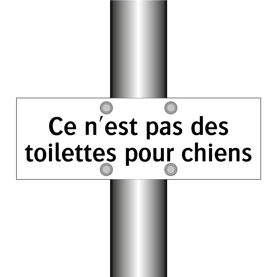 Ce n'est pas des toilettes pour chiens