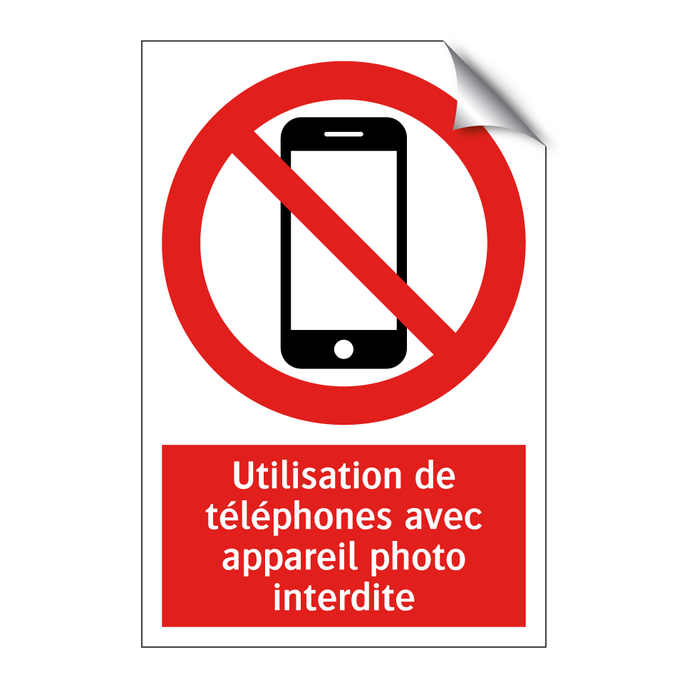Utilisation de téléphones avec appareil photo interdite