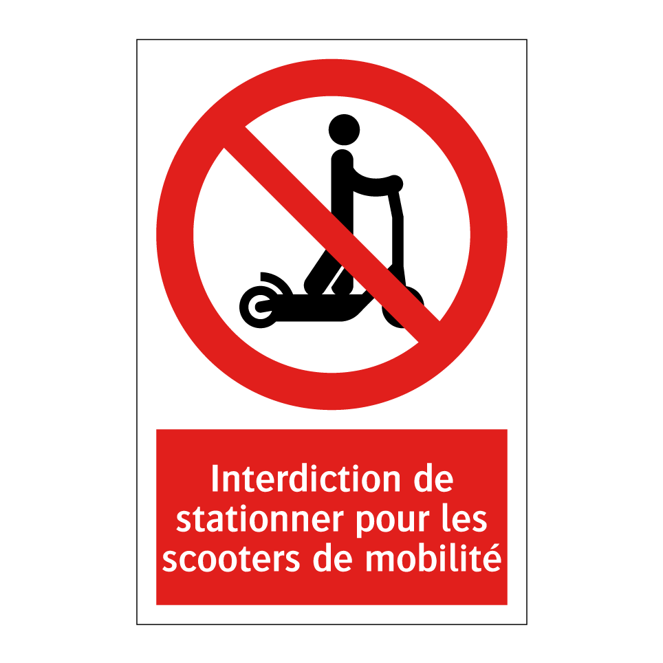 Interdiction de stationner pour les scooters de mobilité