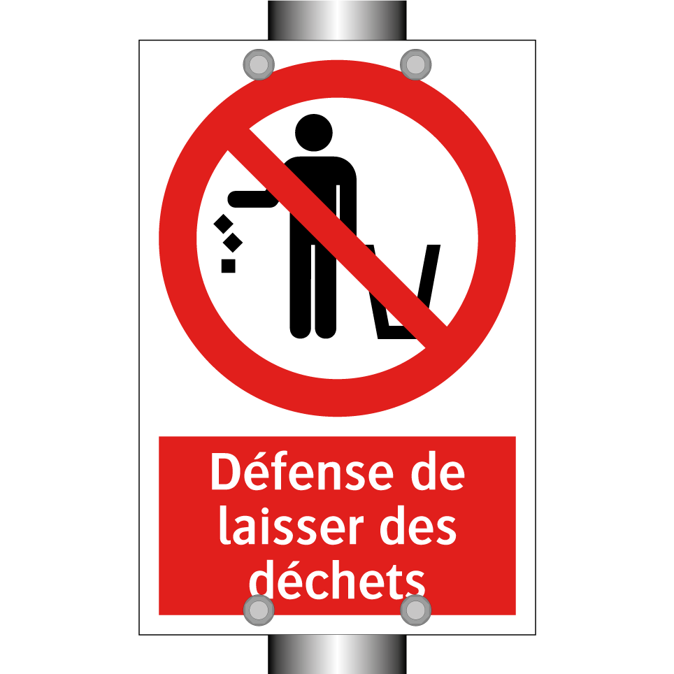 Défense de laisser des déchets