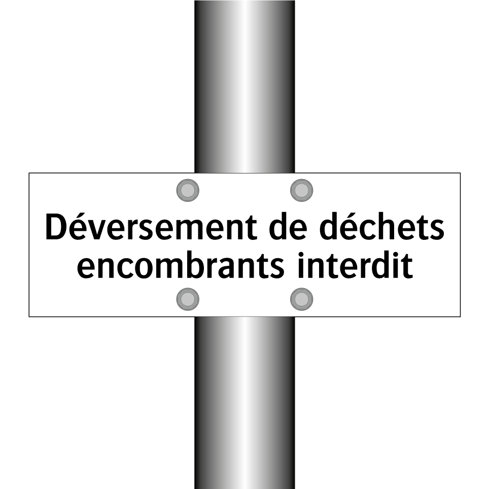 Déversement de déchets encombrants interdit