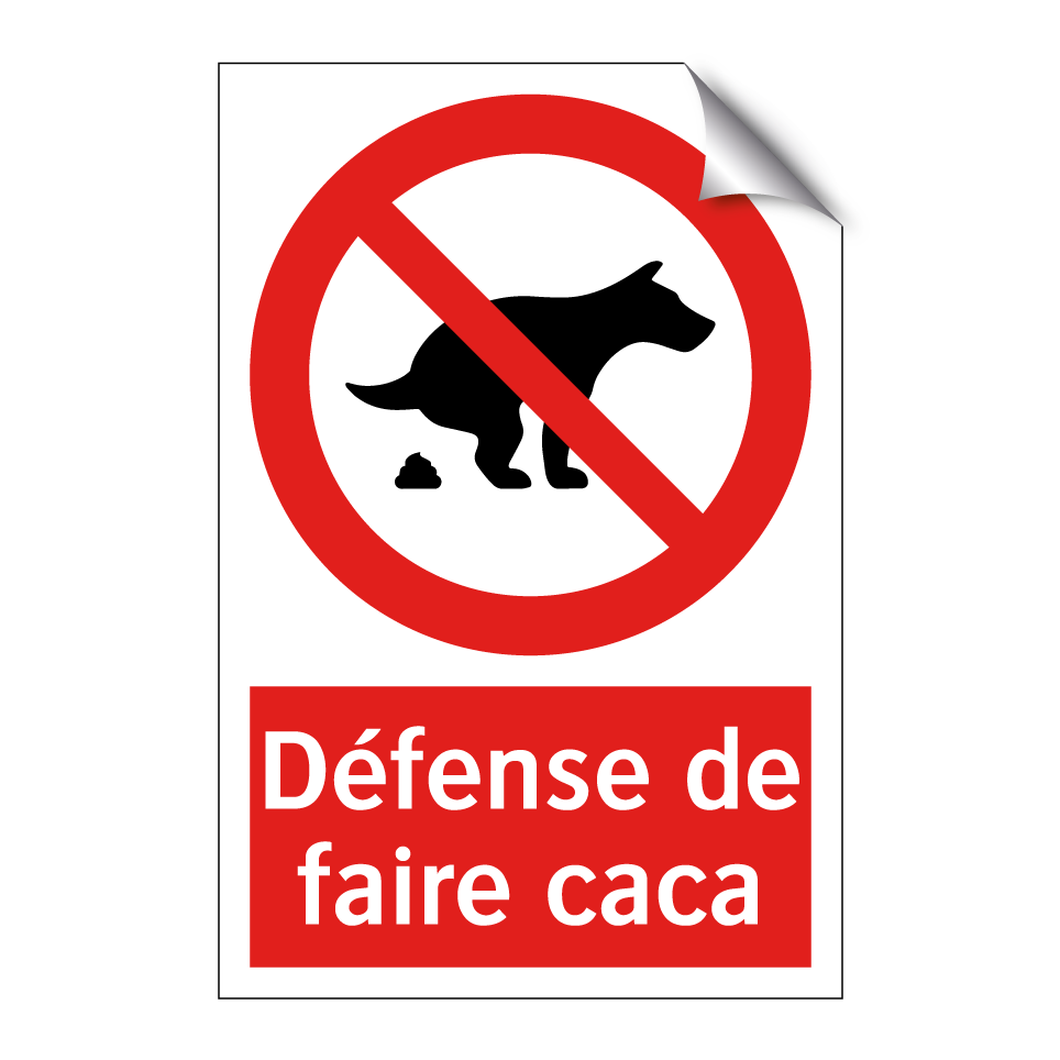 Défense de faire caca