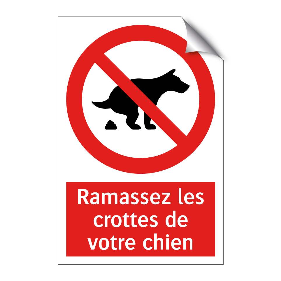 Ramassez les crottes de votre chien