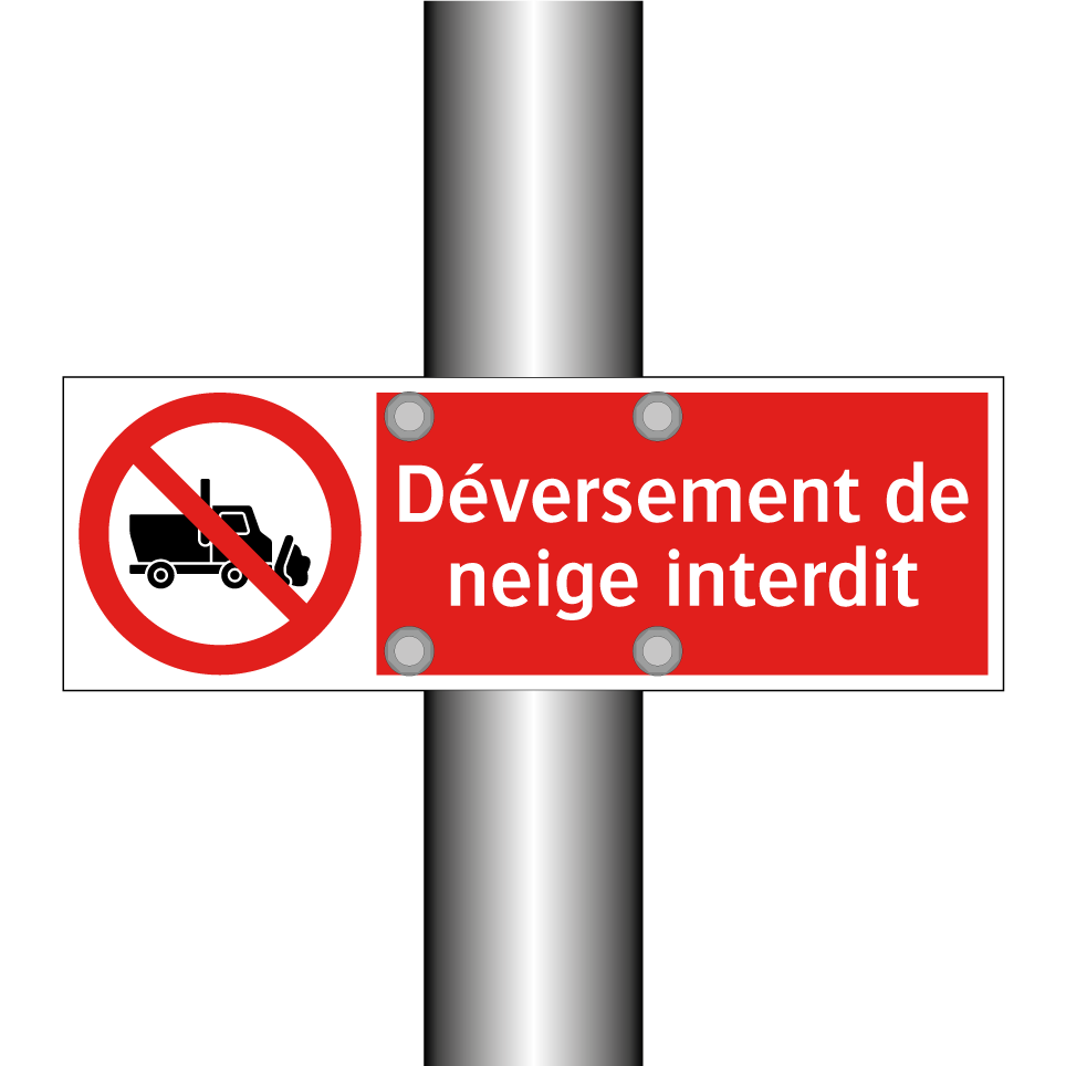 Déversement de neige interdit