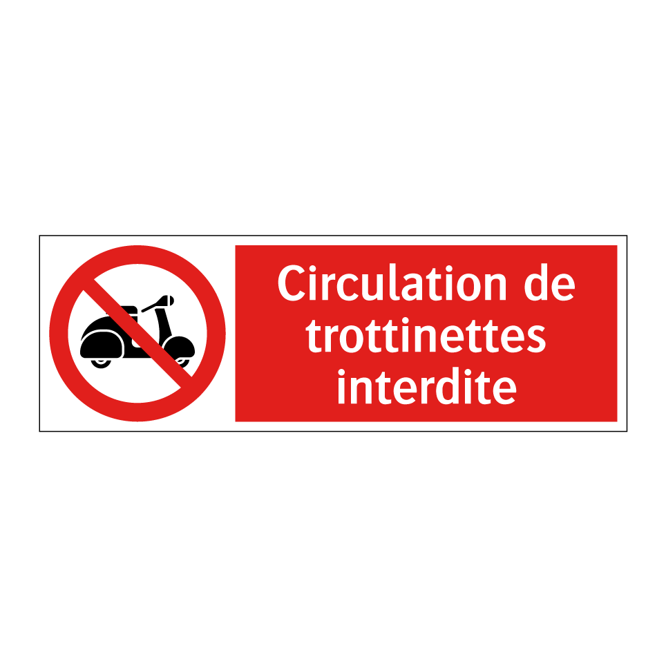 Circulation de trottinettes interdite