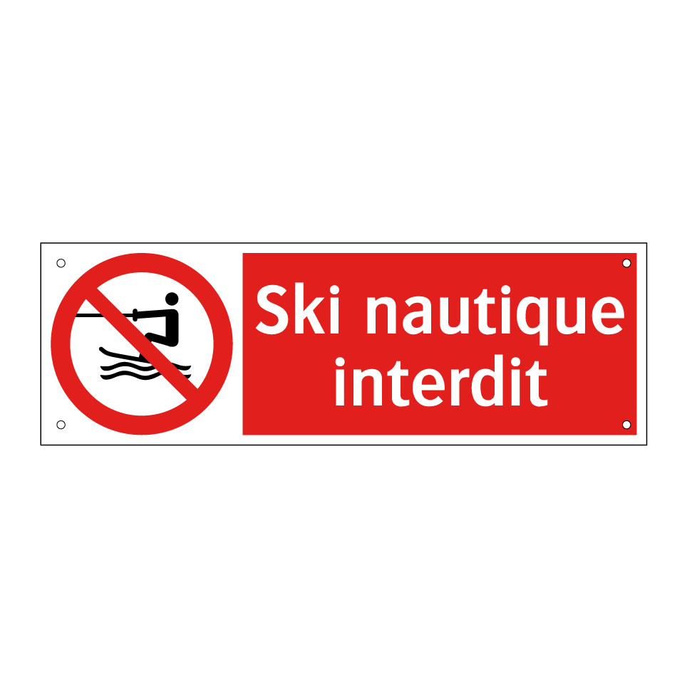 Ski nautique interdit