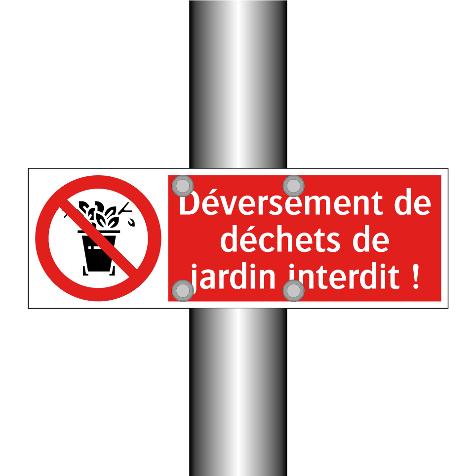 Déversement de déchets de jardin interdit !