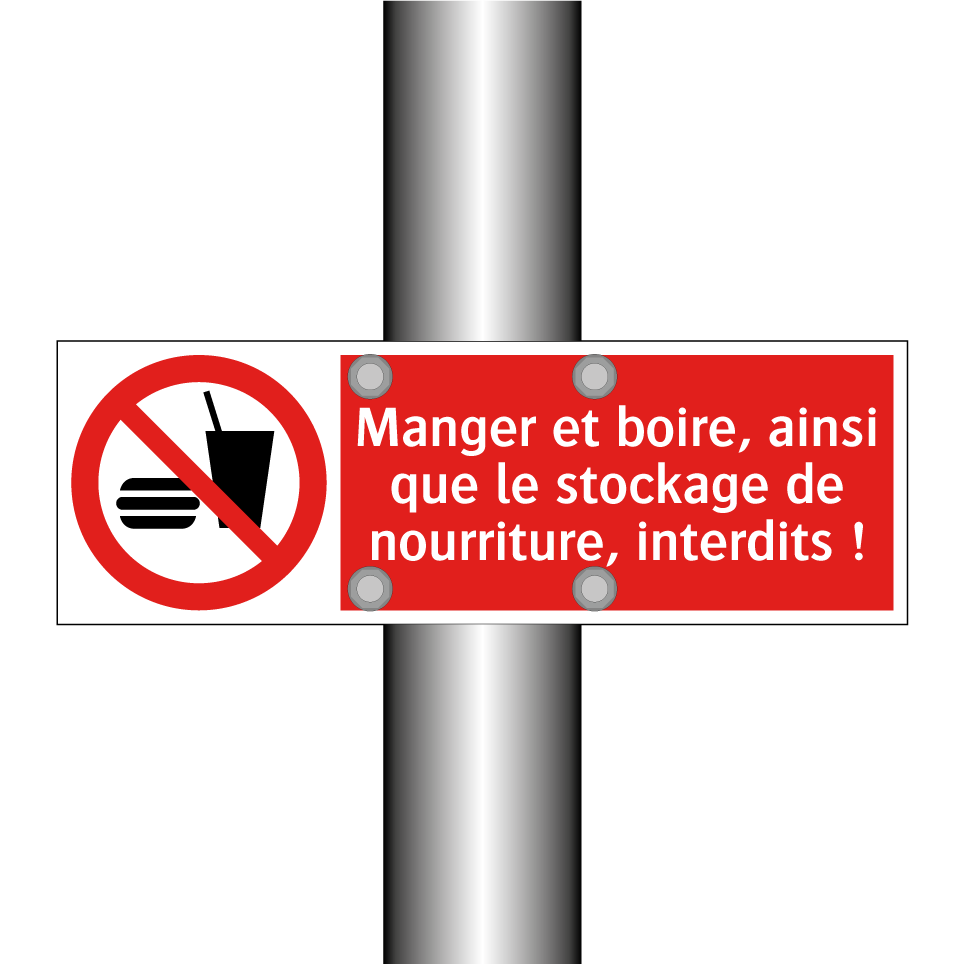 Manger et boire, ainsi que le stockage de nourriture, interdits !