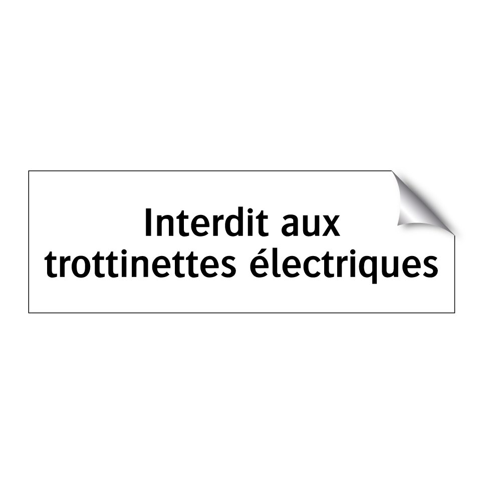 Interdit aux trottinettes électriques