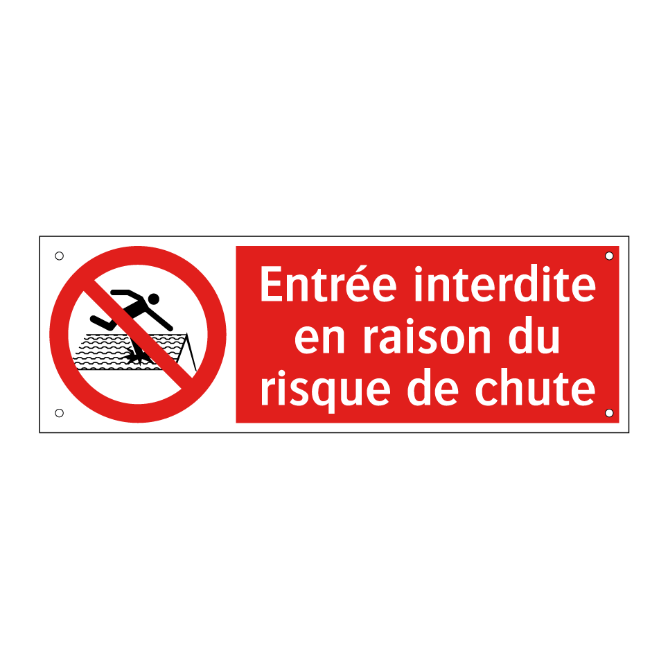 Entrée interdite en raison du risque de chute