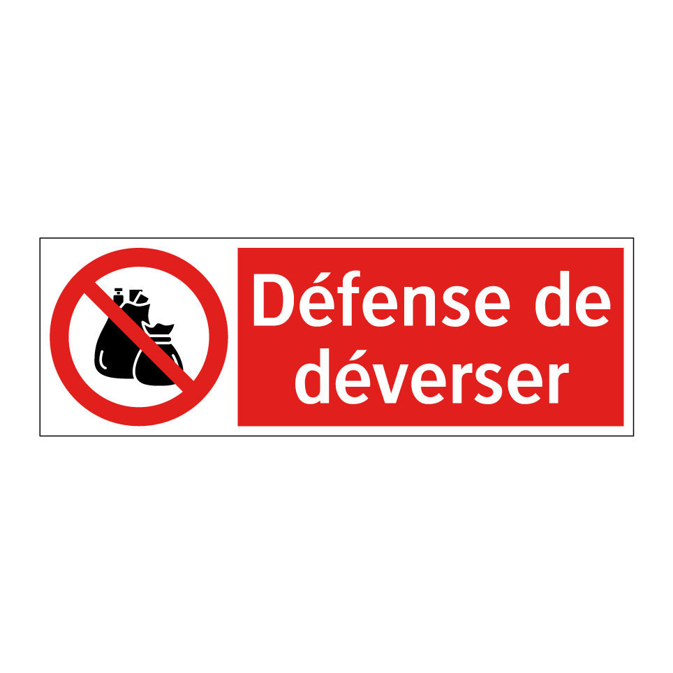 Défense de déverser