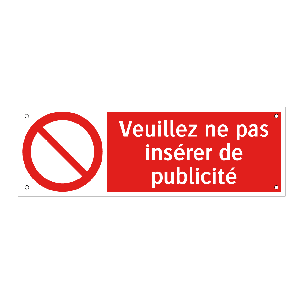 Veuillez ne pas insérer de publicité