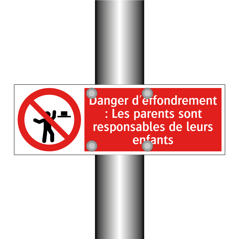 Danger d'effondrement : Les parents sont responsables de leurs enfants