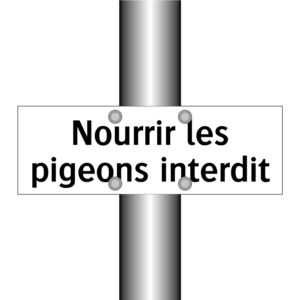 Nourrir les pigeons interdit