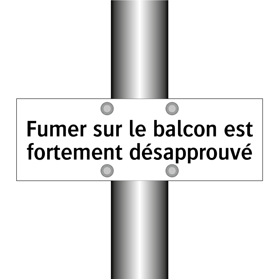 Fumer sur le balcon est fortement désapprouvé