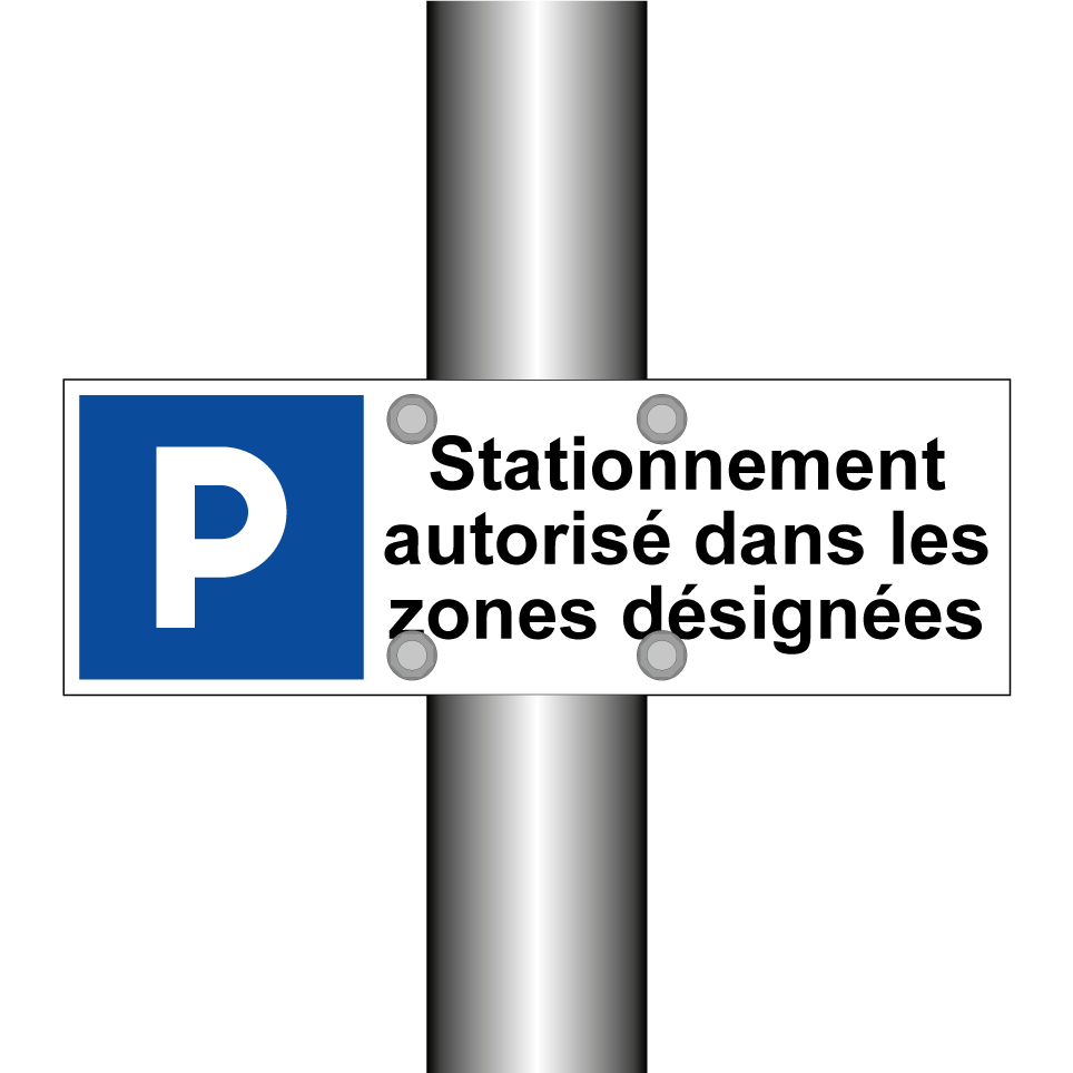 Stationnement autorisé dans les zones désignées