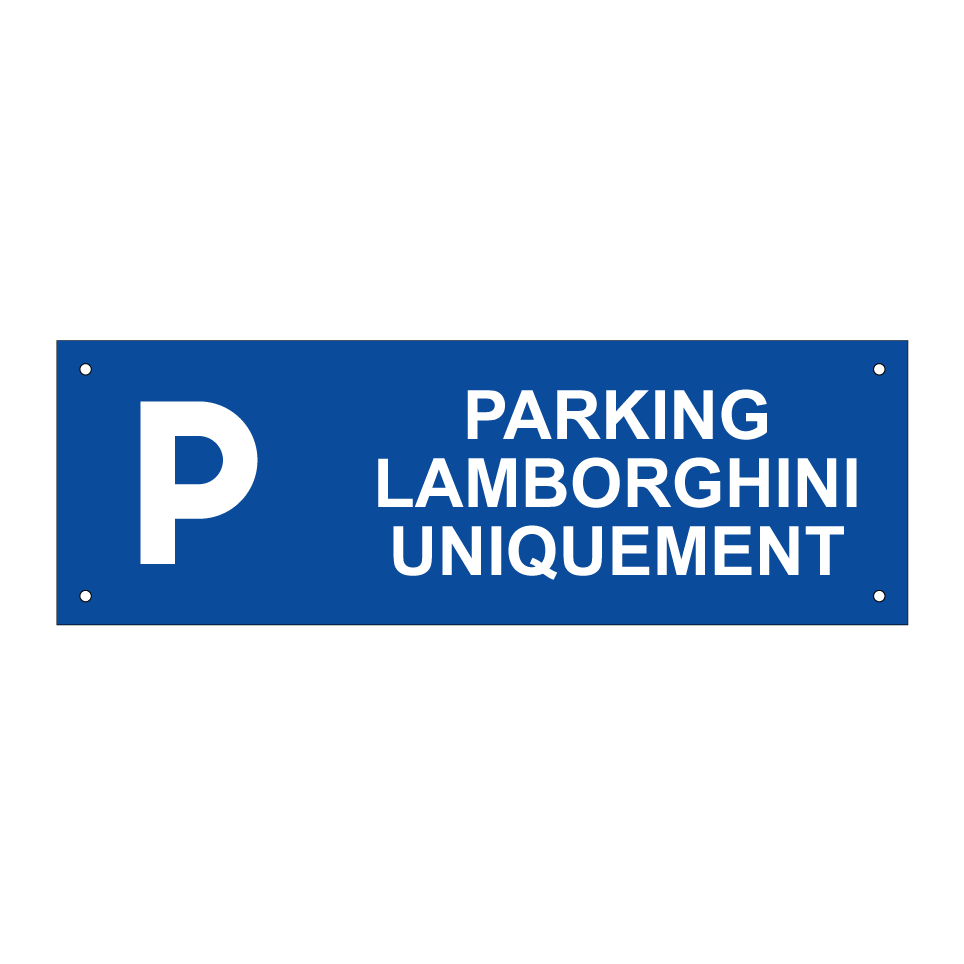 Parking Lamborghini uniquement