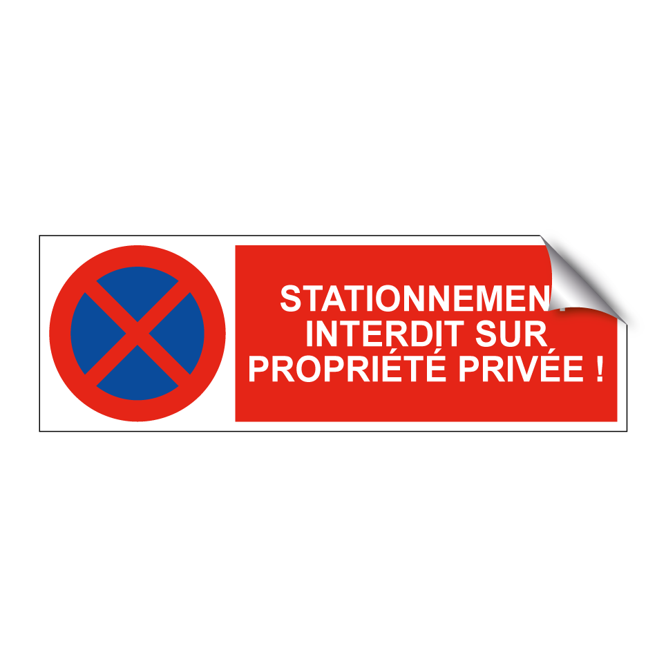 Stationnement interdit sur propriété privée !