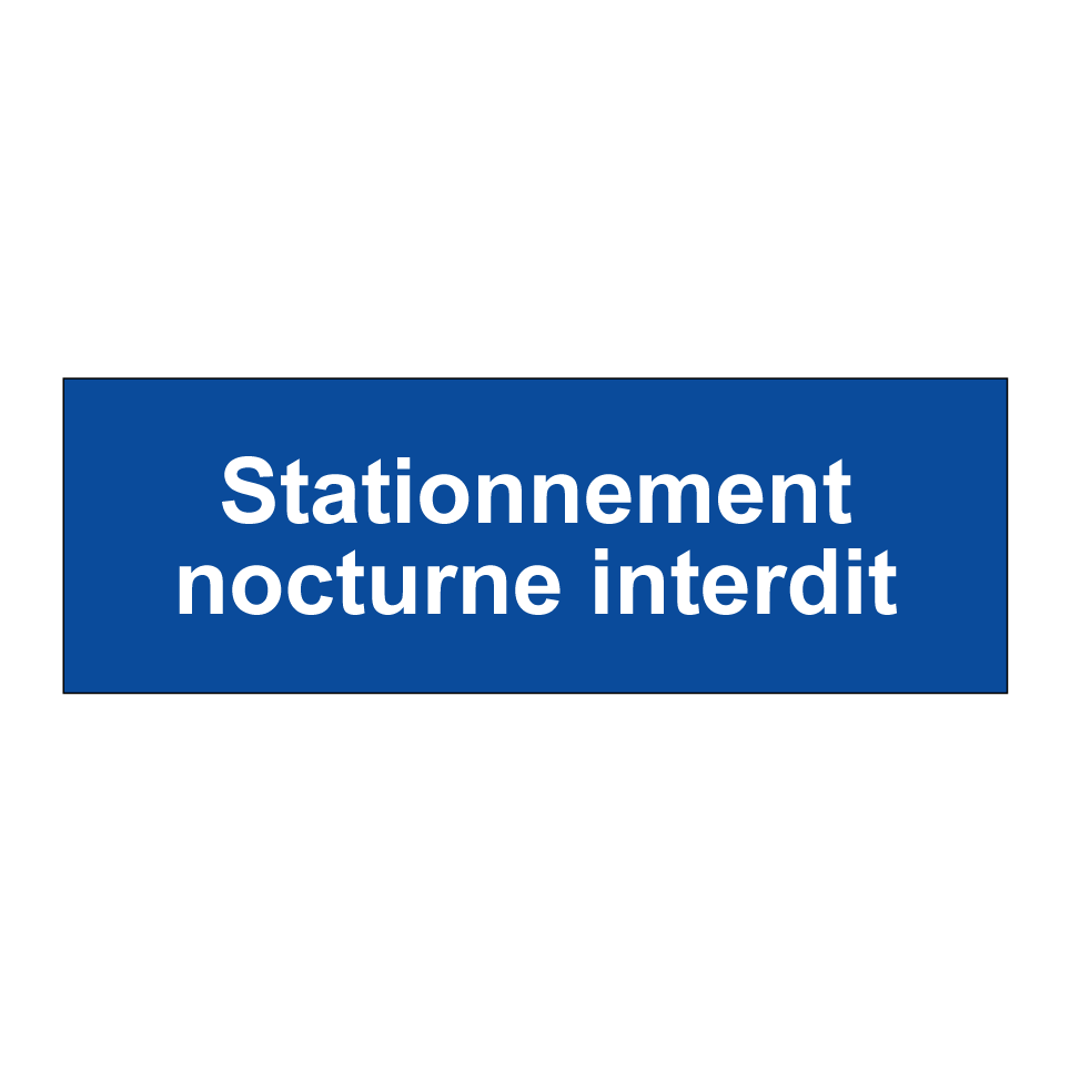 Stationnement nocturne interdit
