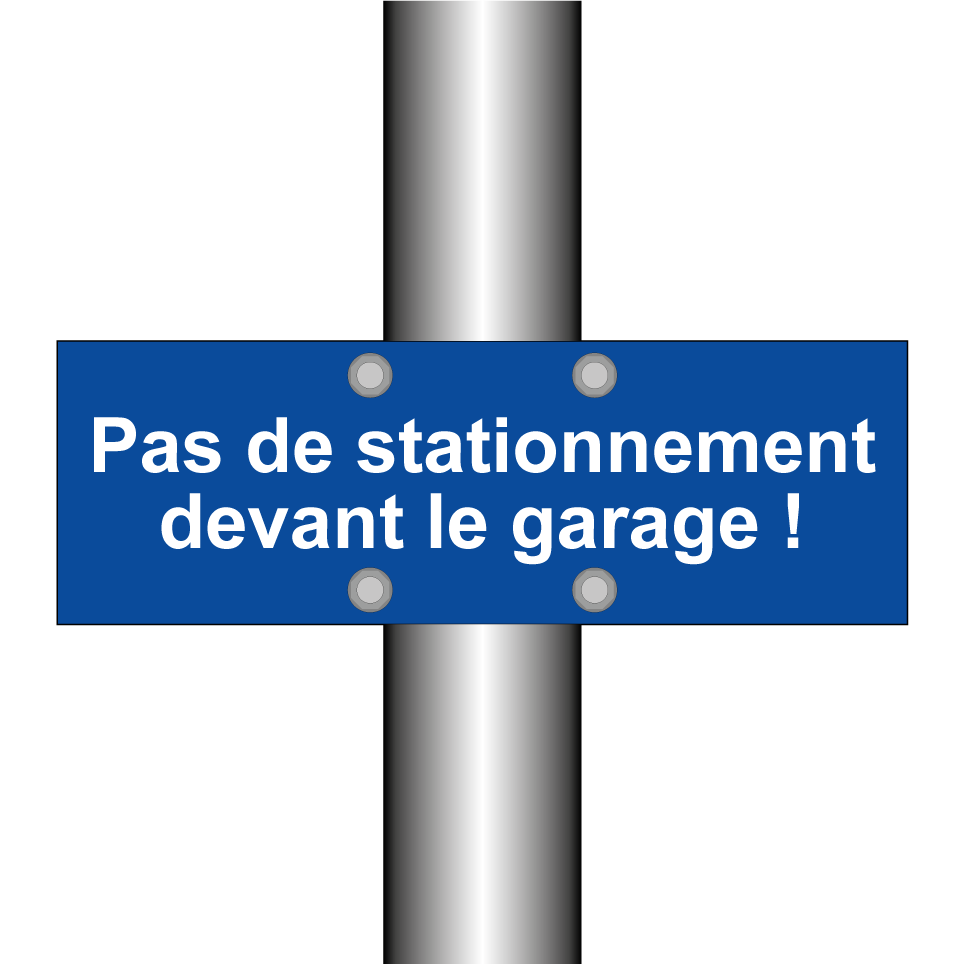 Pas de stationnement devant le garage !