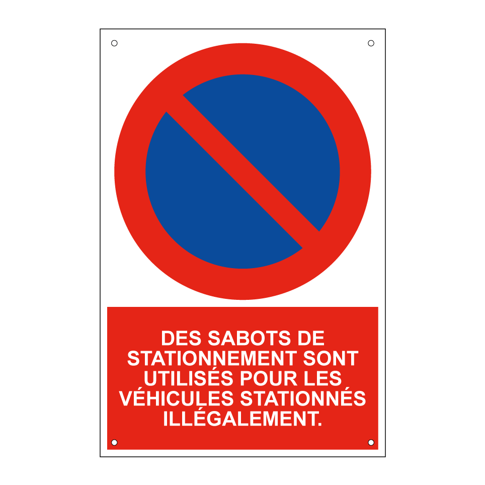 Des sabots de stationnement sont utilisés pour les véhicules stationnés illégalement.