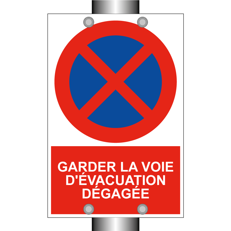 Garder la voie d'évacuation dégagée