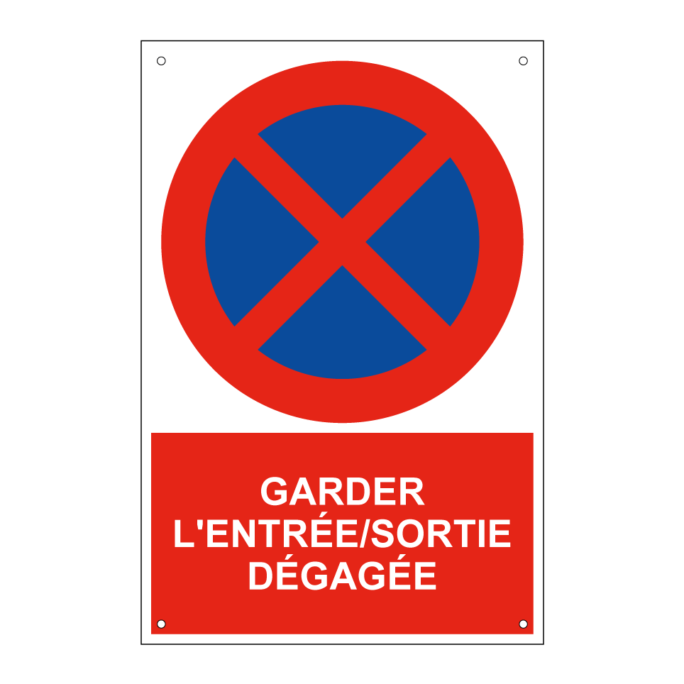 Garder l'entrée/sortie dégagée