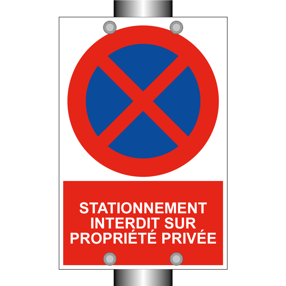 Stationnement interdit sur propriété privée