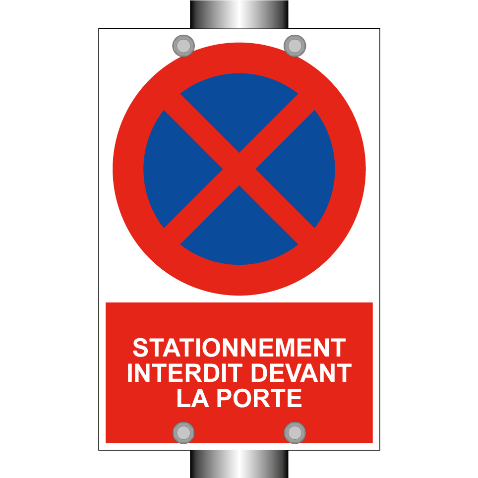 Stationnement interdit devant la porte