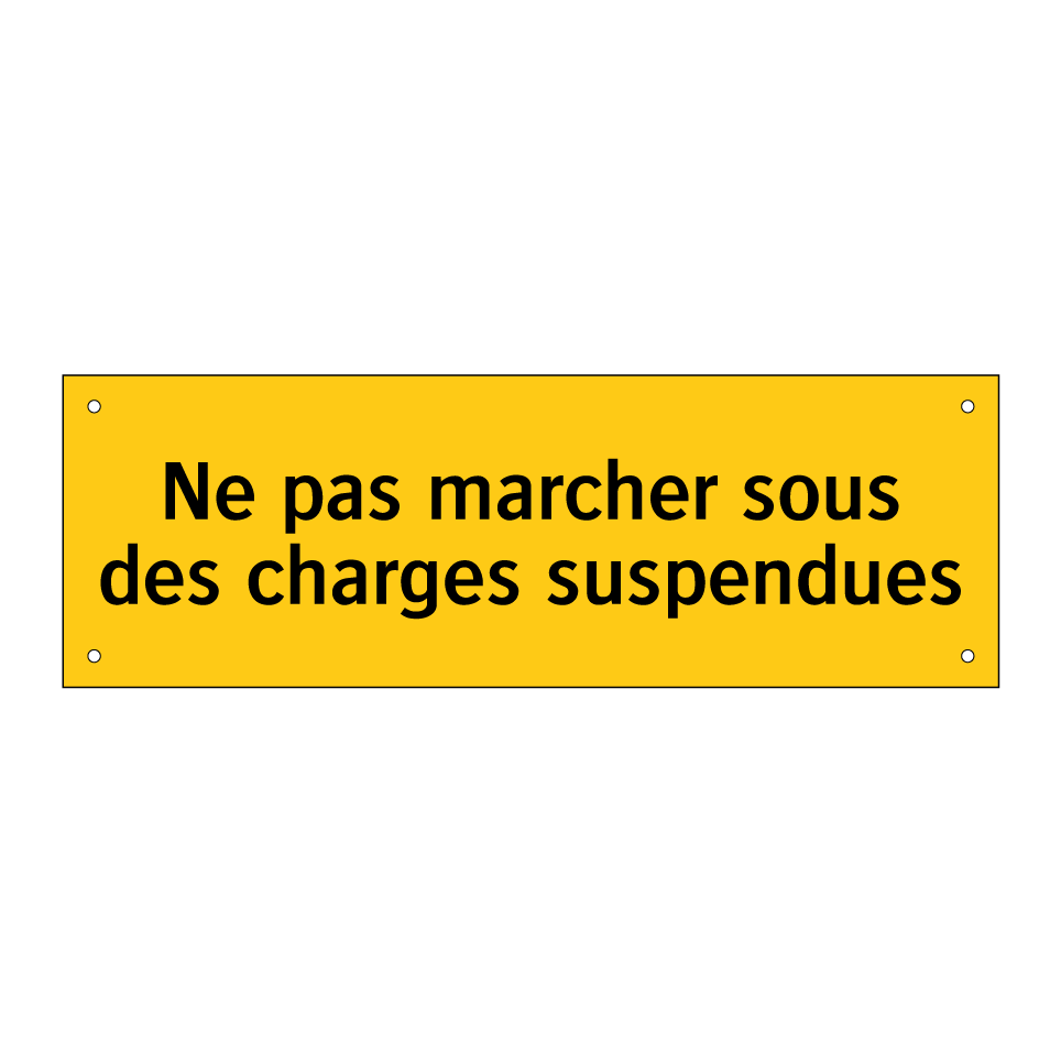 Ne pas marcher sous des charges suspendues