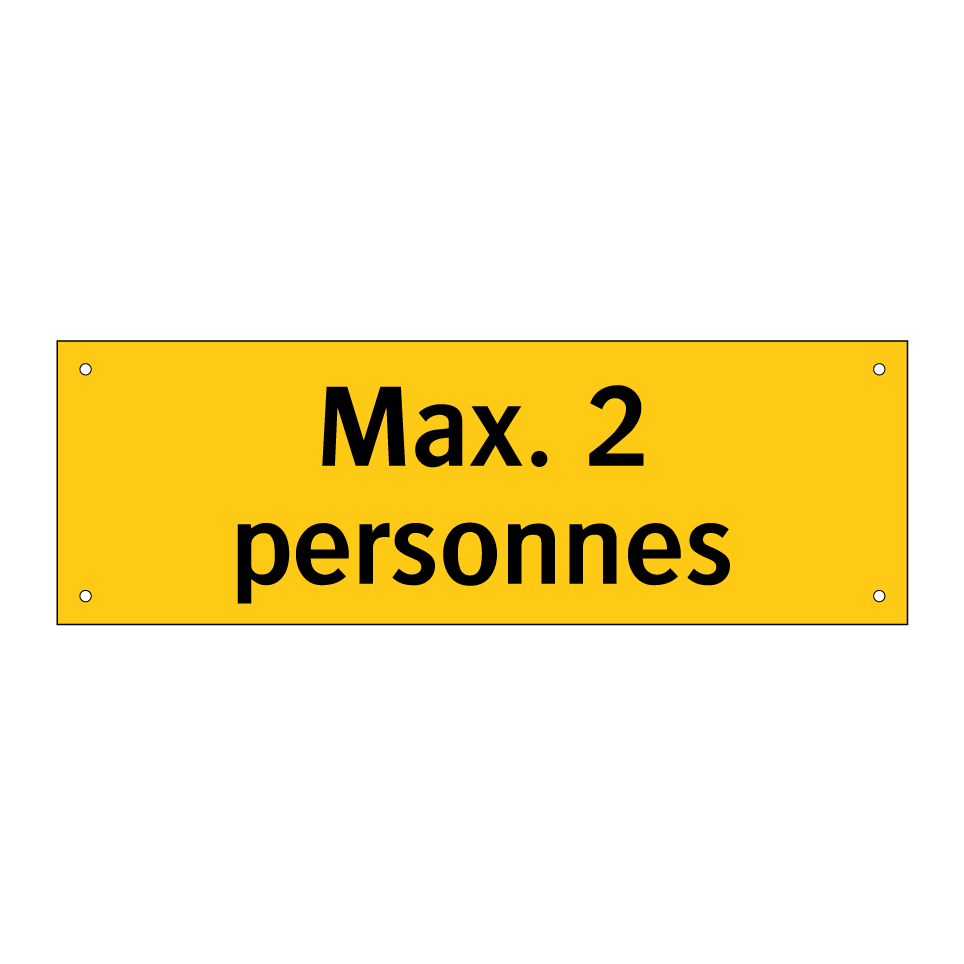 Max. 2 personnes