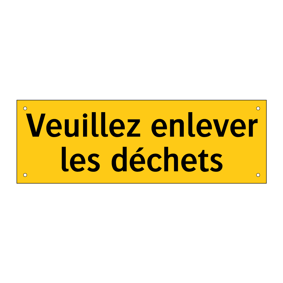 Veuillez enlever les déchets