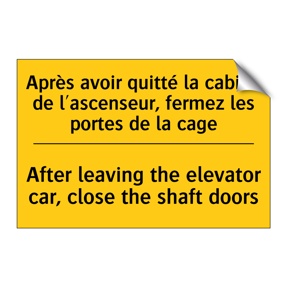 Après avoir quitté la cabine de /.../ - After leaving the elevator car, /.../