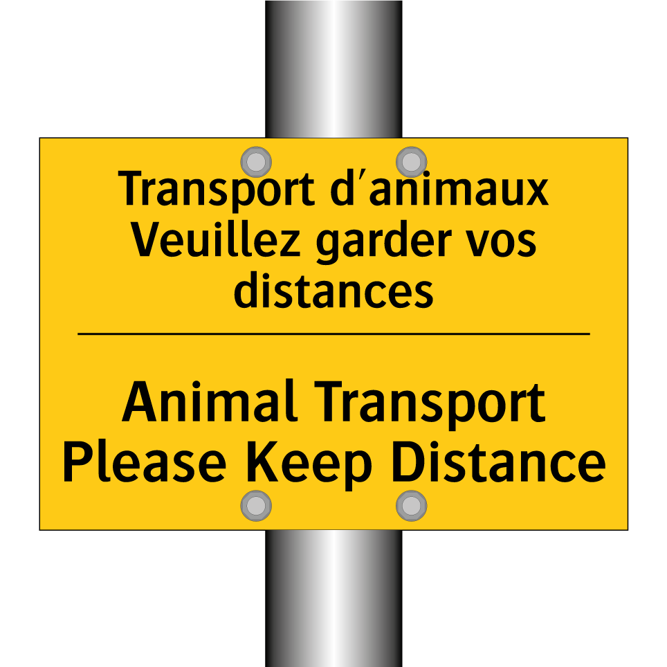 Transport d'animaux Veuillez garder /.../ - Animal Transport Please Keep Distance /.../