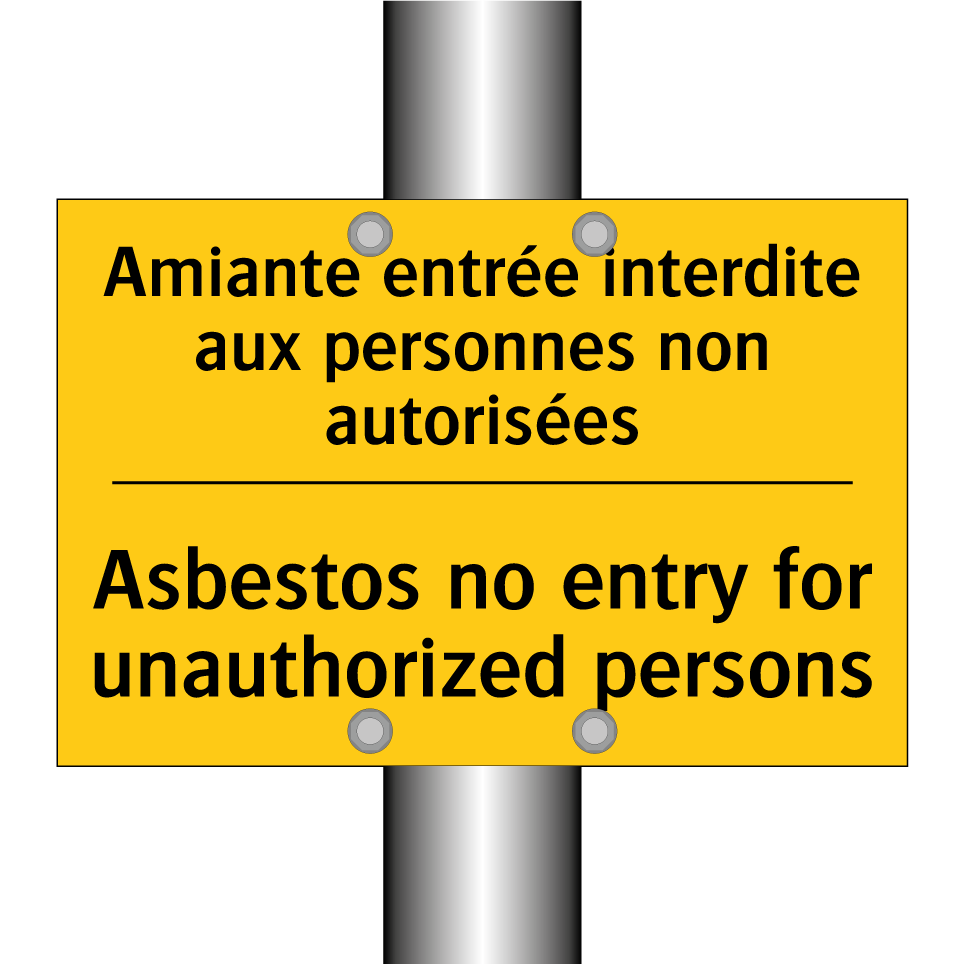 Amiante entrée interdite aux personnes /.../ - Asbestos no entry for unauthorized /.../