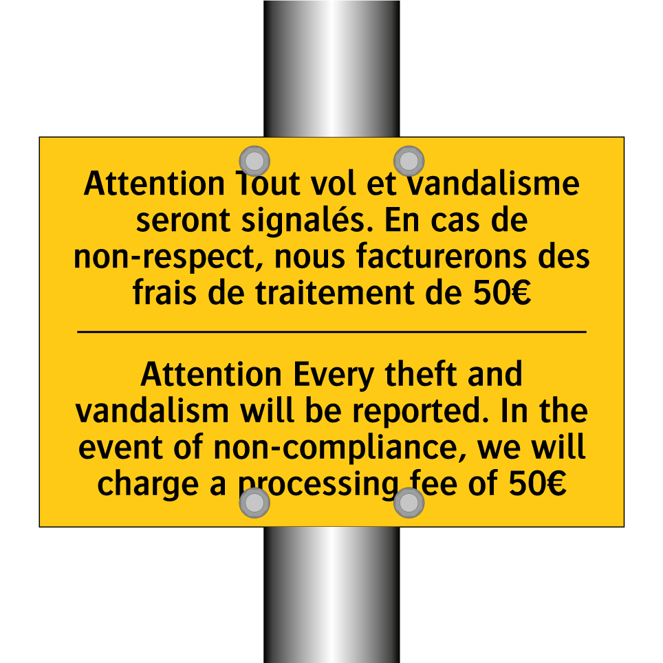 Attention Tout vol et vandalisme /.../ - Attention Every theft and vandalism /.../